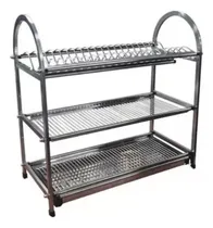 Comprar Escurridor Escurre Plato Vajilla 3 Pisos Acero Inox 57x26x56