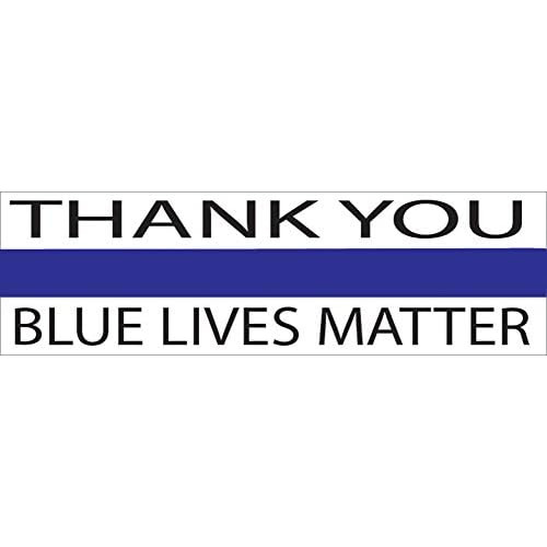 10in X 3in Large Blue Lives Matter Flag Auto Decal Bump...