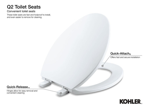 Asiento De Inodoro Kohler Brevia De Frente Redondo Con Bisag