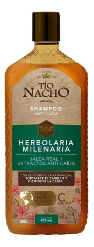 Shampoo Tío Nacho Herbolaria Milenaria de jalea real en botella de 415mL por 1 unidad