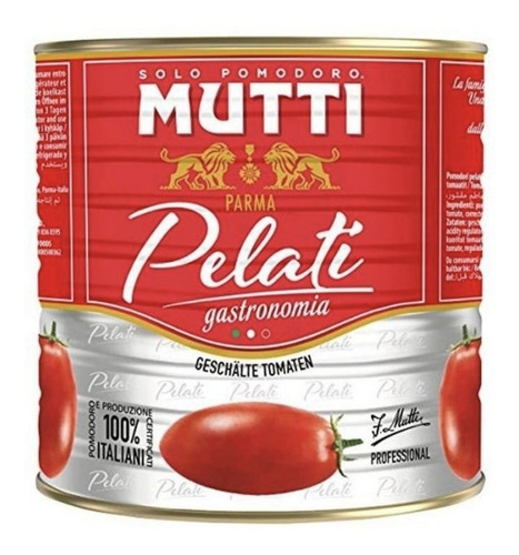 Lata De Tomate Mutti Pomodoro Pelati  2500 Gr.