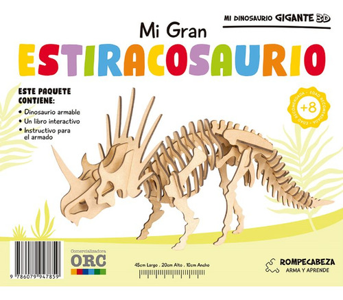 Libro Mi Dinosaurio Gigante 3d. Mi Gran Estiracosaurio / Lku