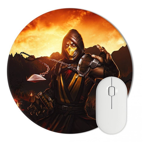 Mousepad Mortal Kombat Scorpion Jogo Video Game Geek Gamer