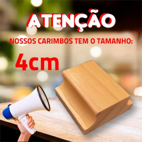 Carimbo Flork Um Mimo Para Você + Almofada P/ Embalagens Tag