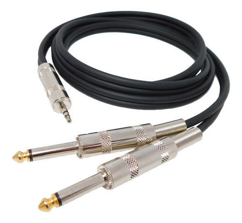 Imagen 3 de 3 de Cable Miniplug Estereo A 2 Plug Professional Low Noise 6mts