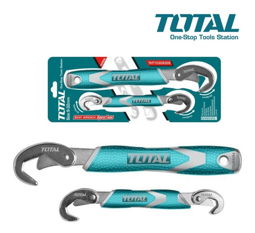 Imagen 6 de 10 de Llaves Auto Ajustables Set 2 Pzas Total 9 A 32 Mm Industrial