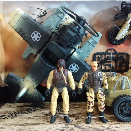 Boneco Militar Tipo Comandos Em Ação Gi Joe Hidroavião Bugre