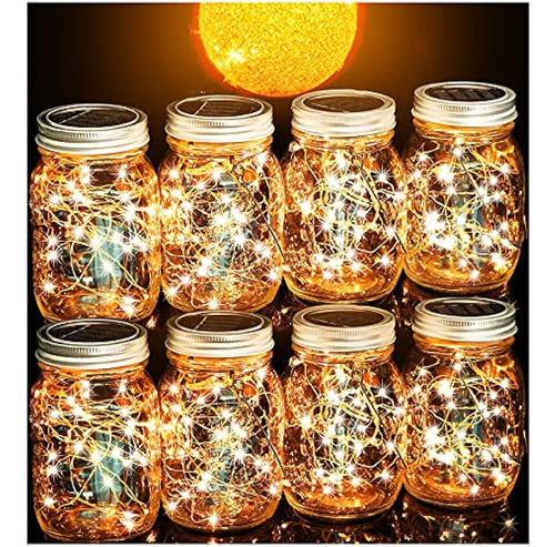 Cooo Garden Decor - Paquete De 8 Farolillos Solares De 30 Le