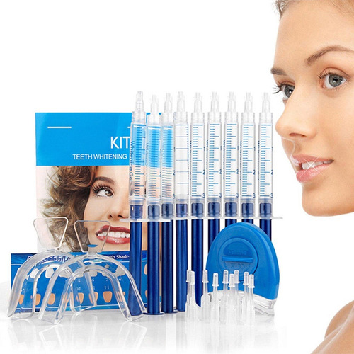 Blanqueador Dental Kit Whitening Oral Gel Al 44% 10 Jeringas