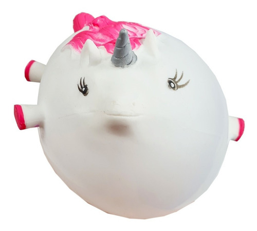 Imagem 1 de 6 de Bolha Unicórnio Inflável 20cm Tipo Io-io Brinquedo Braskit
