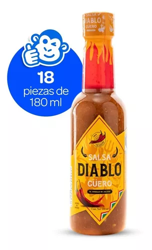 Salsa Diablo Güero Picante Botanera 180ml, 18pzs