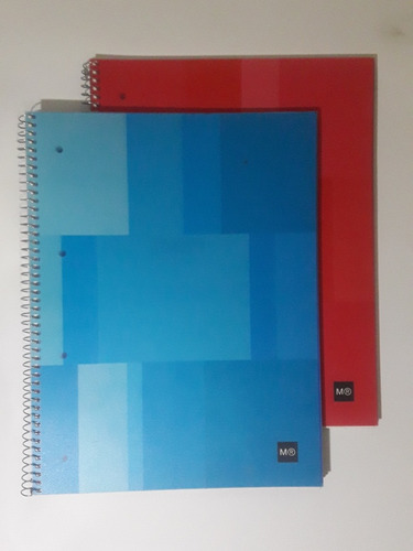 2 Cuadernos Espiral Miquelrius Papel Grande 100 Hojas 4 Mats