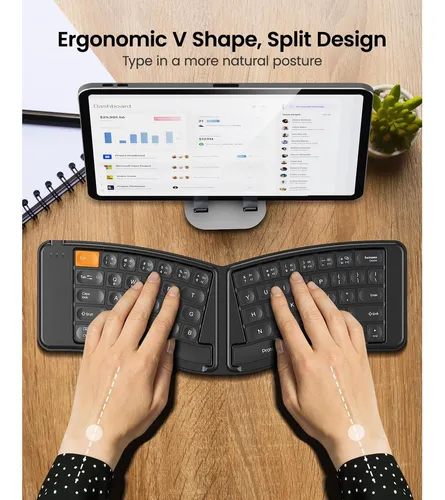 Combo Teclado Mouse Plegable Protoarc Xkm03 Ergonómico
