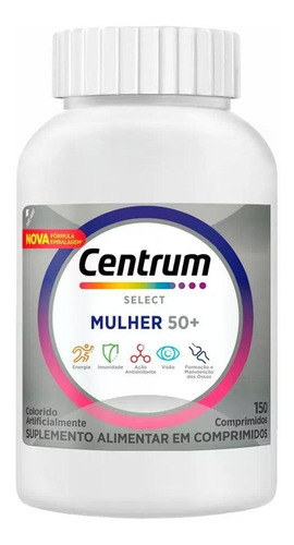 Centrum Select Mulher 50+ 150 Comprimidos Ótimo Suplemento