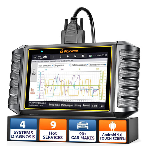 Foxwell Nt716 Obd2 Tableta De Escáner Abs/srs/motor/transm.