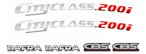 Kit Adesivos Logo Emblema Cityclass 200i Dafra Cbs Moto