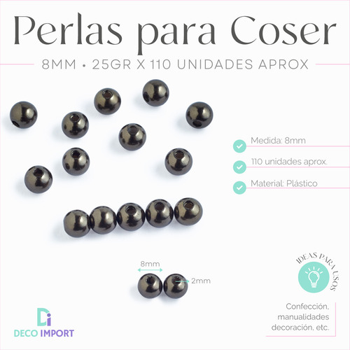 Mostacillas Perlas Para Coser 25gr Varios Tamaños Y Colores