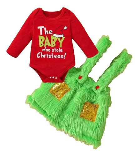 Conjunto Navidad Body + Falda Grinch