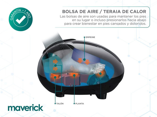 Masajeador De Pies Alta Gama Calor Programas Bolsas De Aire