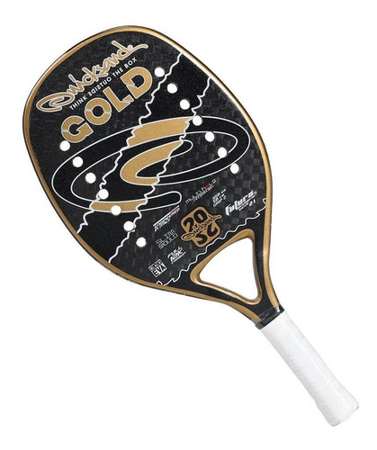 Raquete De Beach Tennis Quicksand Gold Preta E Dourada