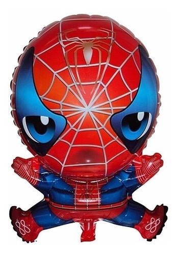 Globos Centro De Mesa Hombre Araña Con Palito Y Porta Palio