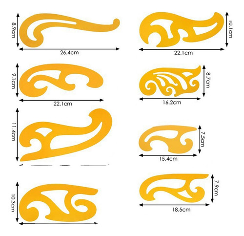 Régua De Curva Francesa Multifuncional, Fácil De Estilo J