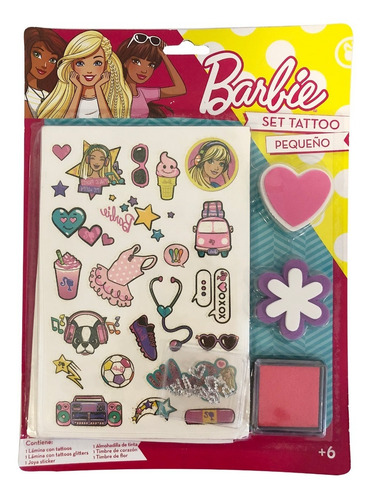 Set Tatuajes Barbie 10 Unidades (4009)