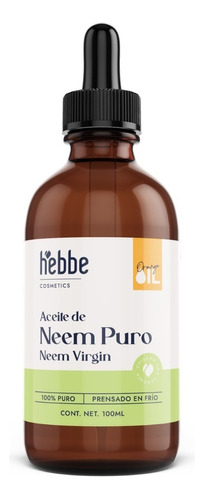 Neem Aceite Puro Organic Prensado Frio Facial Capilar 100ml