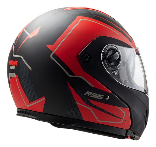 Casco Para Moto Multi-modular Hawk Rs5 Vector Negro Y Rojo Mate Talle L Negro/rojo L