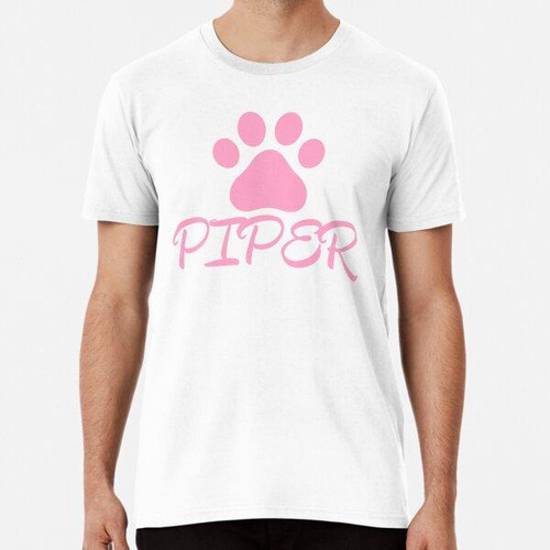 Remera Piper De Pata De Gato Rosa Algodon Premium