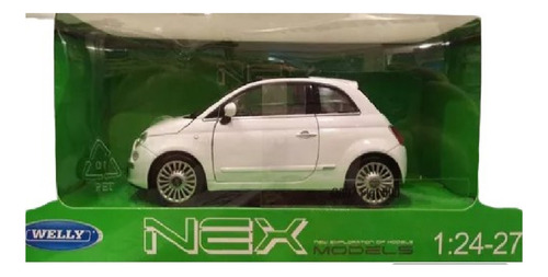 Fiat 500 (2007) Blanco 1:24 Welly Milouhobbies A2478