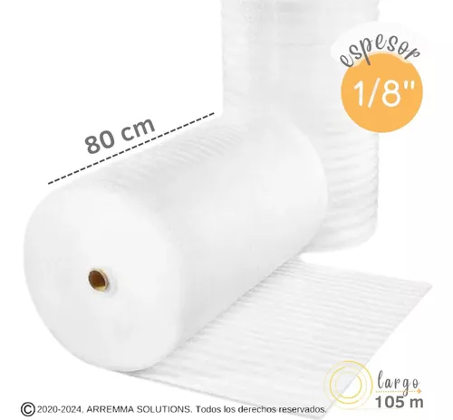 Polifoam Rollo Espuma Embalaje Sustituto Burbuja 1/8 120x105