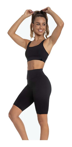 Imagen 5 de 6 de Calza Biker Mujer Push Up Frunce Levanta Gluteos Modelora