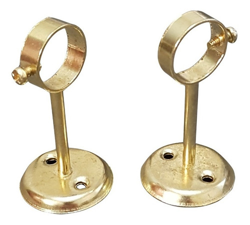 10 Soportes Bronceados De 5/8 - Para Caño De Cortinas 16mm Color Dorado