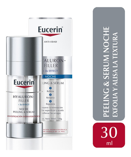 Eucerin Hyaluron Filler Serum Noche Efecto Peeling X 30 Ml Todo Tipo De Piel Noche