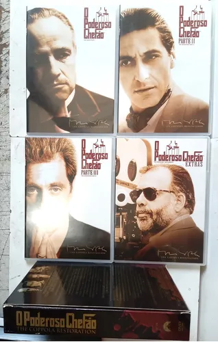 Box 3 Dvds Filmes O Poderoso Chefão + 1 Dvd Extra