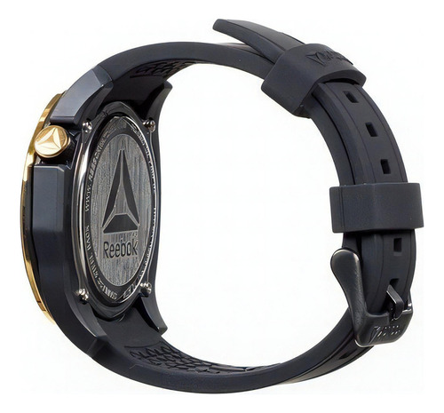 Reloj Reebok Drop Snatch Rd-dro-g2-pbib-b2 Hombre Color de la malla Negro Color del bisel Dorado Color del fondo Negro