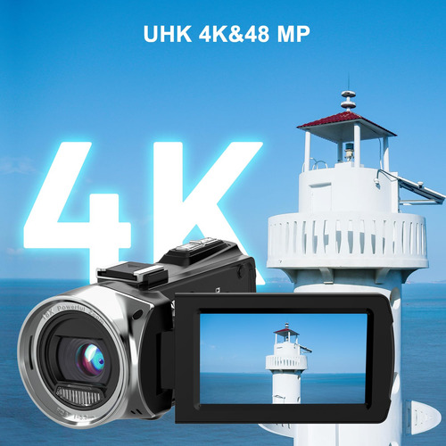 Videocámara Y Videocámara Yeein 4k, 48 Mp, Vlogueo Digital D