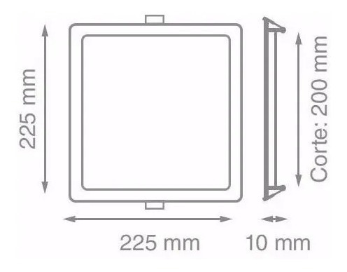 Panel Led Embutir 18w Cuadrado Blanco Frío / Cálido