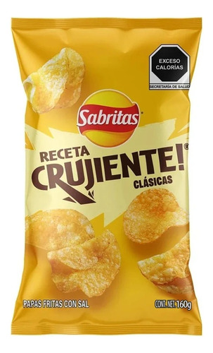 3 Pack Papas Fritas Receta Crujiente Sal Sabritas 160