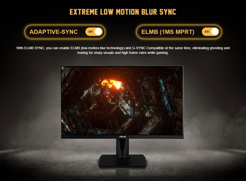 Imagen 6 de 10 de Asus Vg27aq 27 2k Gsync Ips 165hz 1ms Hdr10 350nit Parlantes