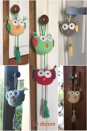 Búhos Colgante Tejido Crochet Souvenirs Amigurumi | LODECORA