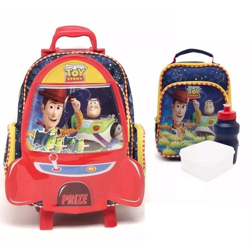 Kit Mochila Toy Story Original Tam G + Lancheira + Brinde