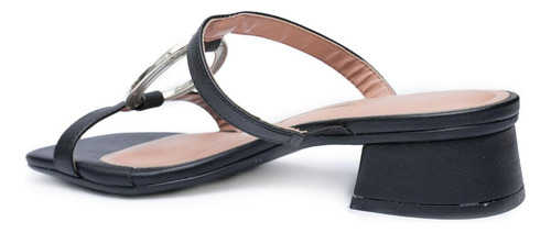 Tamanco Vizzano Salto Baixo Detalhe Feminino - Preto