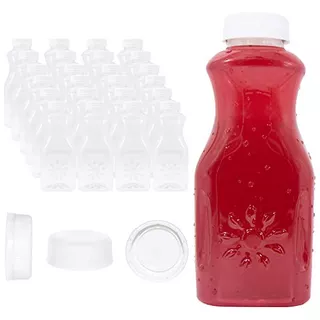 Paquete De 24 Botellas De Jugo De 16 Oz, Botellas De Pl...