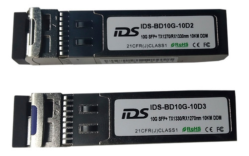 Modulo Sfp Bidi Gigabit Monomodo 10g Hasta 10km Lc - En Par