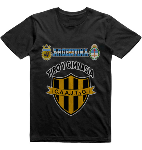 Remera Infantil Negra Tiro Y Gimnasia General Deheza