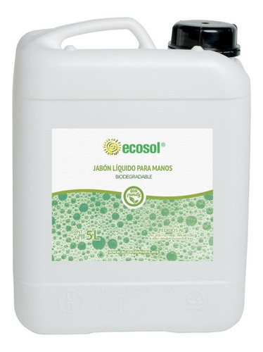 Imagen 1 de 1 de Jabón Líquido Para Manos 5l, Biodegradable, Ecosol