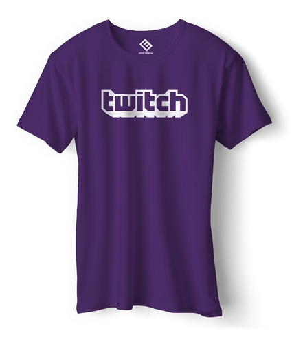 Playera Twitch Morada, Twitch Partner, Stream, Personalizada
