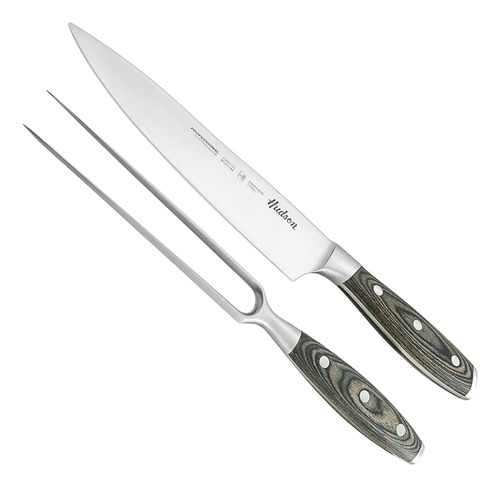 Set Asado 2 Pzs Hudson Cuchillo Tenedor Acero Inoxidable 